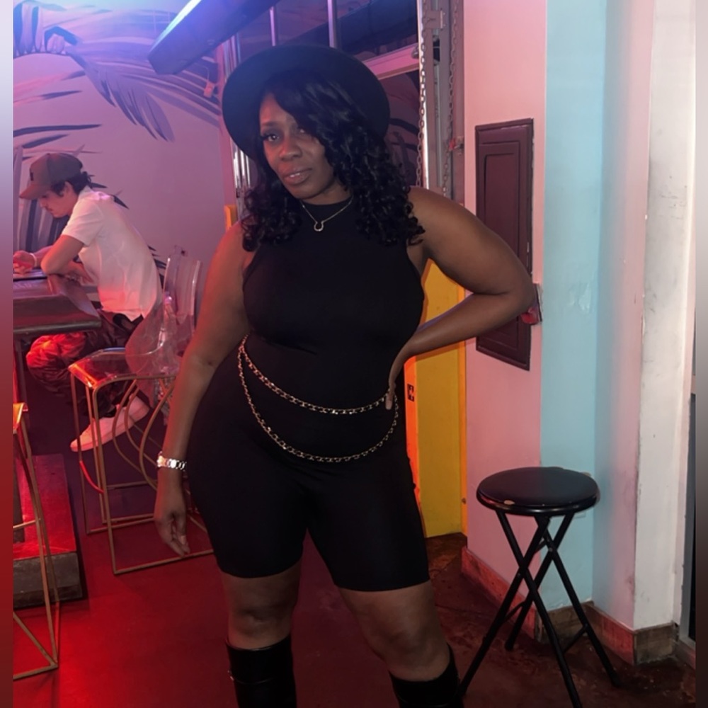 All in one snatched romper looks great with boots